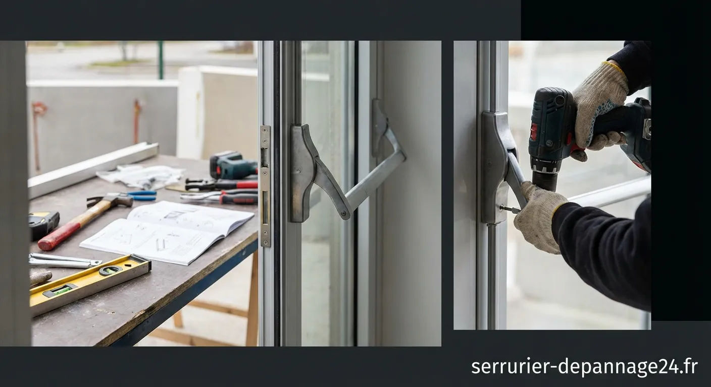 Installation professionnelle d'une barre anti-panique sur porte de secours